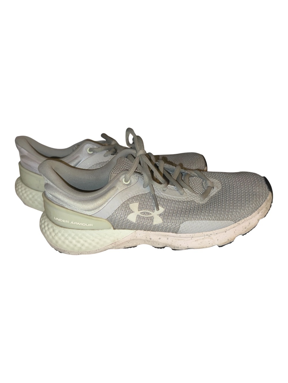 Under Armour Women’s Light Gray and Mint Colored Training Sneakers